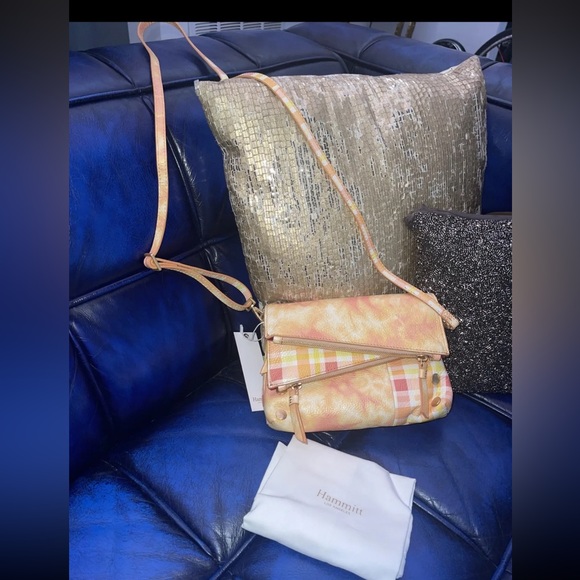 NWT $395 Hammitt Dillon Small Marigold Mango Reversible Leather Crossbody yellow - Picture 1 of 7